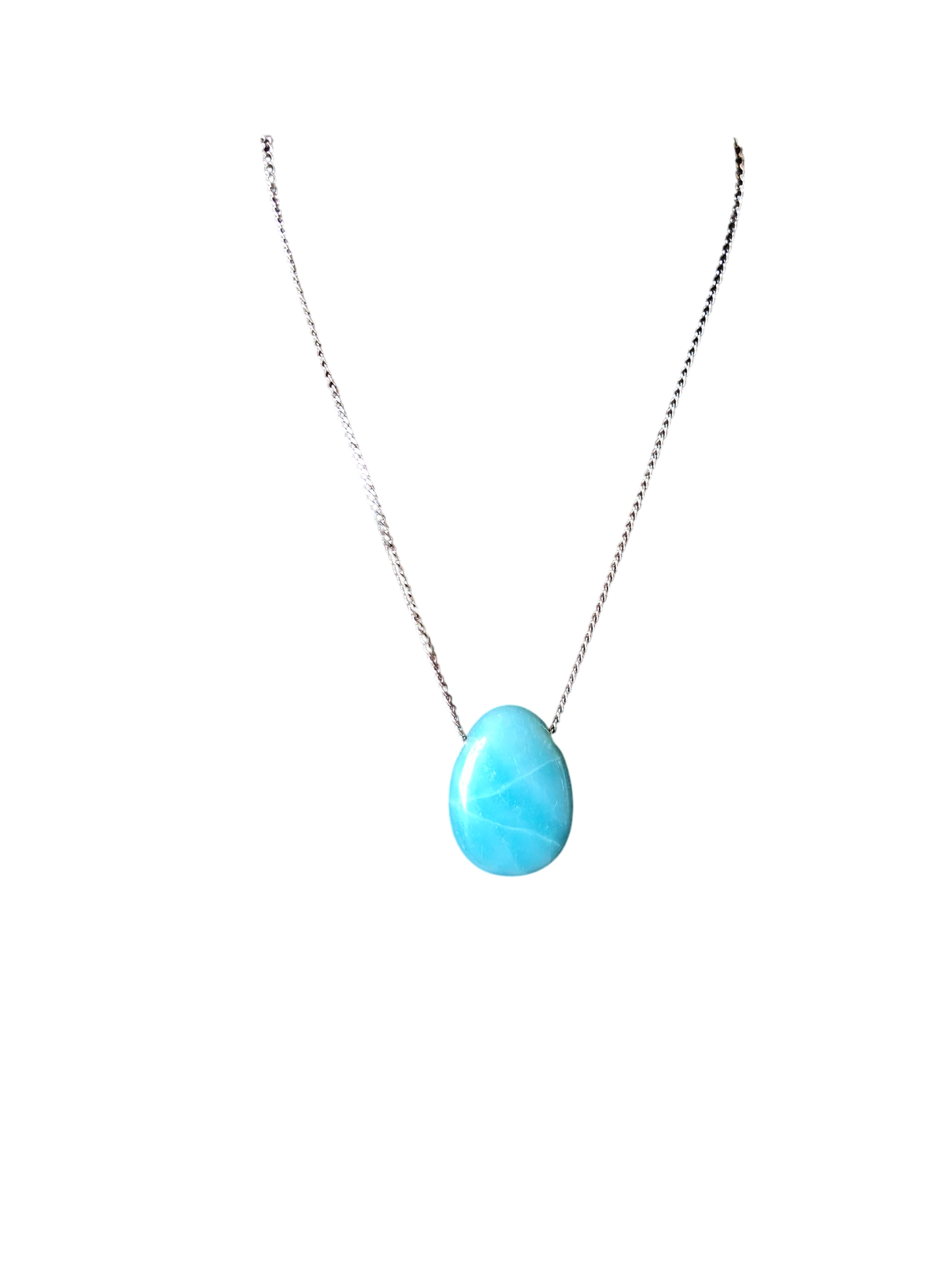 Collier en acier inoxydable et Amazonite