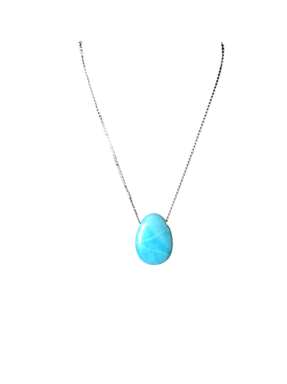 Collier en acier inoxydable et Amazonite