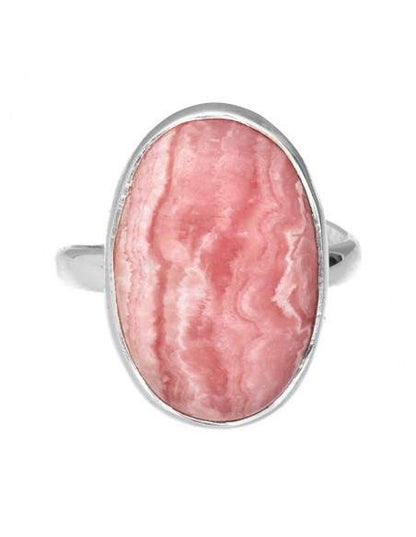 Bague argent et Rhodochrosite ajustable