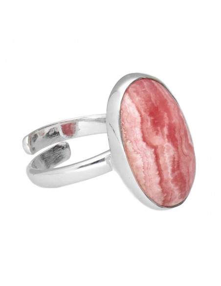 Bague argent et Rhodochrosite ajustable